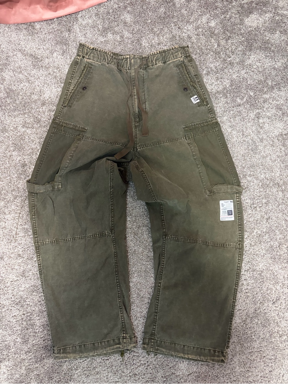MMY MENS PANTS Men's Olive Green Carpenter Pants - Workwear Utility